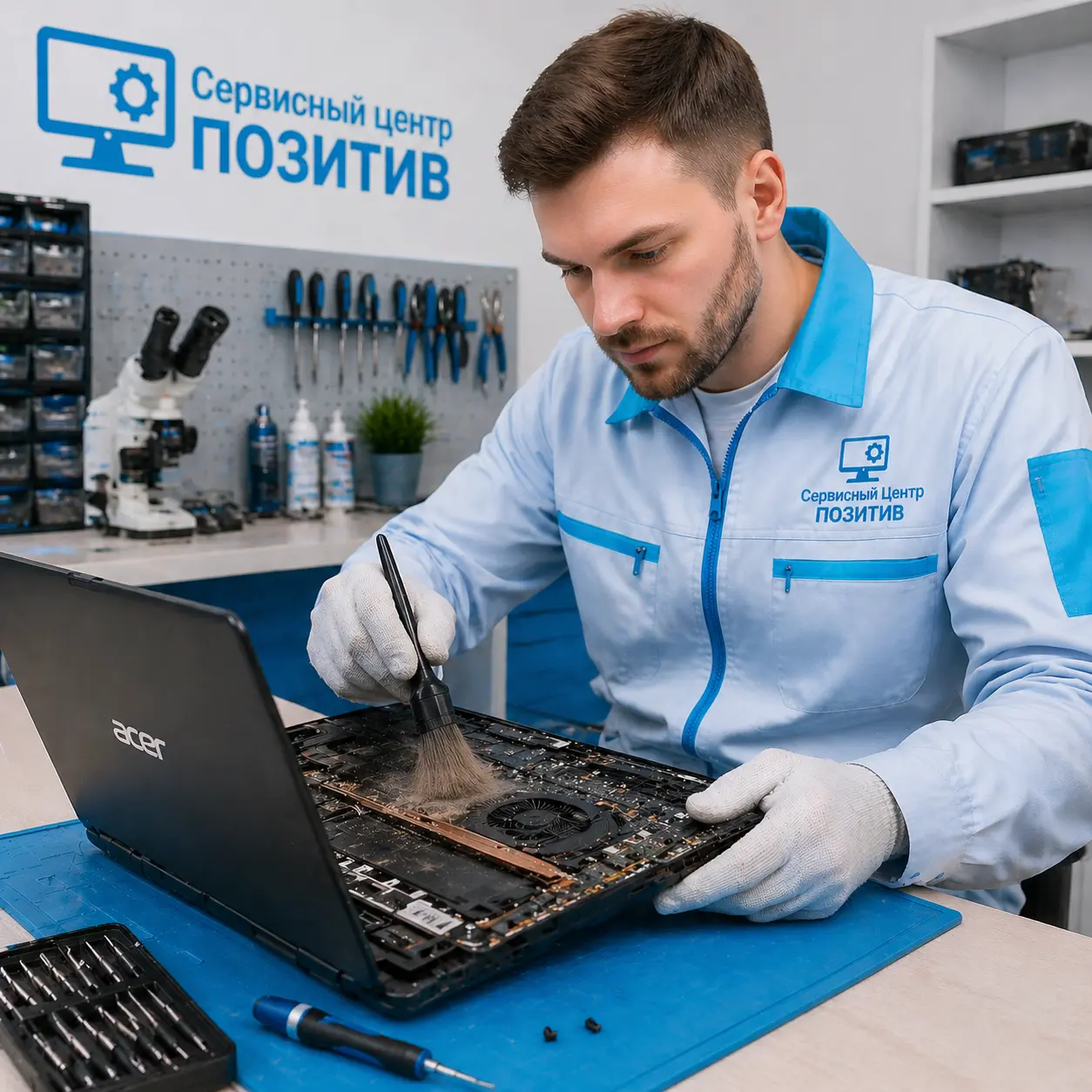 Чистка ноутбука Acer от пыли в Новодвинске | Замена термопасты