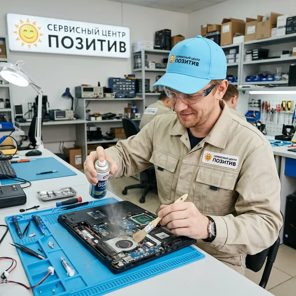 Чистка ноутбука от пыли в Новодвинске | Замена термопасты