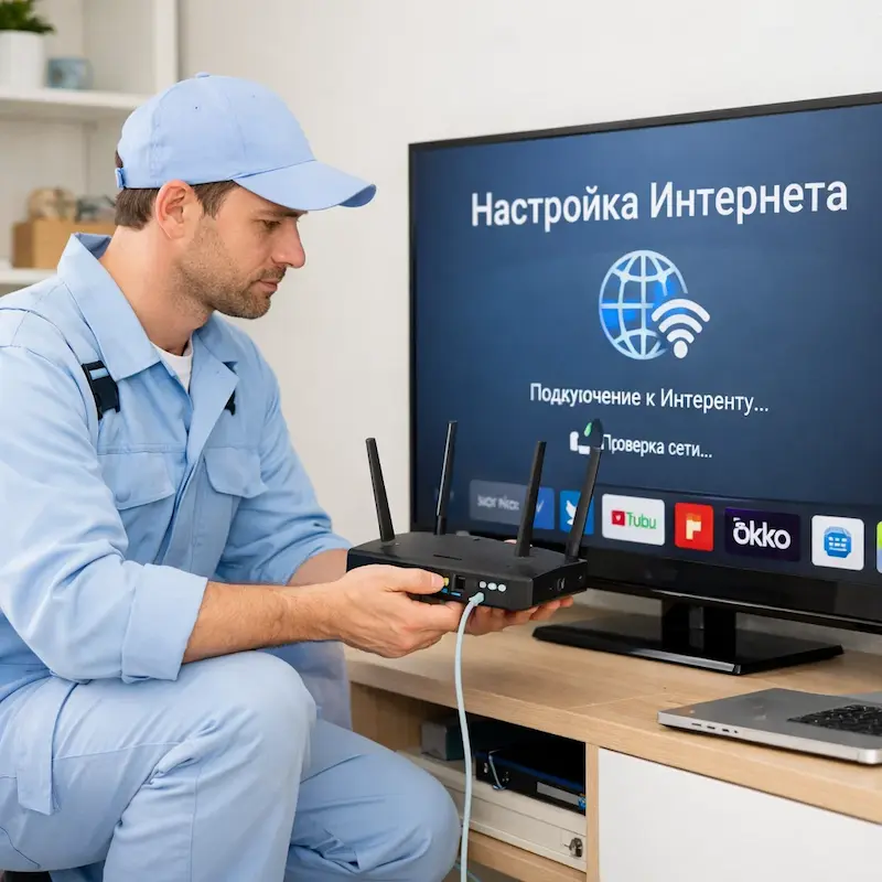 Настройка интернета на телевизоре в Новодвинске
