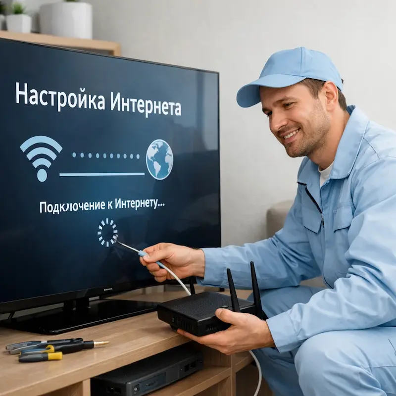 Настройка интернета на ТВ в Новодвинске