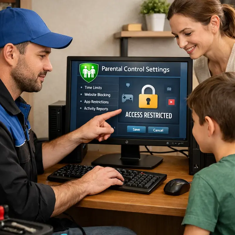 Родительский контроль на компьютере и ноутбуке в Новодвинске