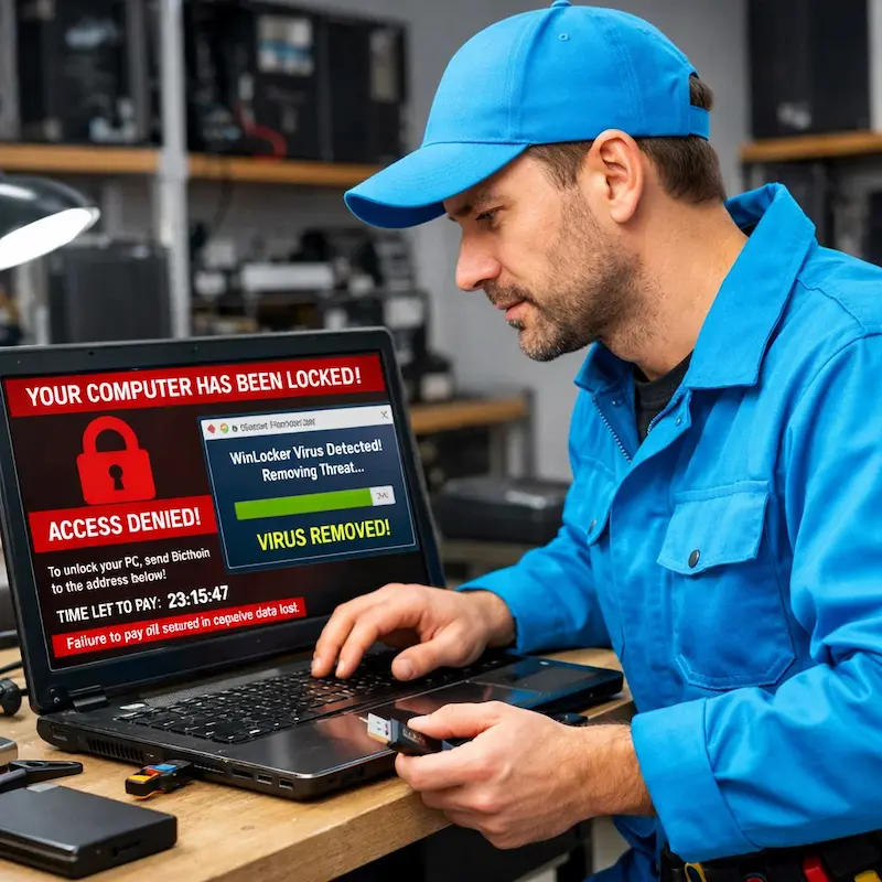 Поможем разблокировать компьютер и ноутбук в Новодвинске